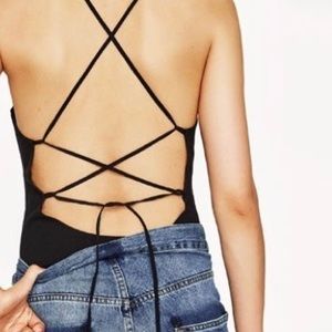 ZARA Lace Up Bodysuit